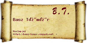 Basz Tömör névjegykártya